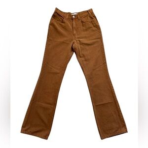 Re/Done Originals womens 70’s High Rise Stove Pipe Jean size 28 brown